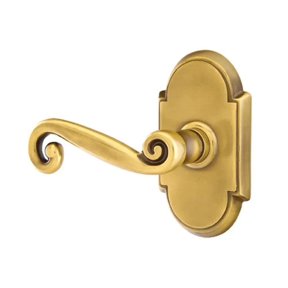 Emtek Rustic Door Lever with #8 Rose by Emtek