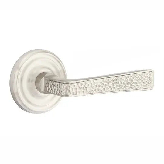 Emtek Hammered Door Lever with Regular Rose by Emtek