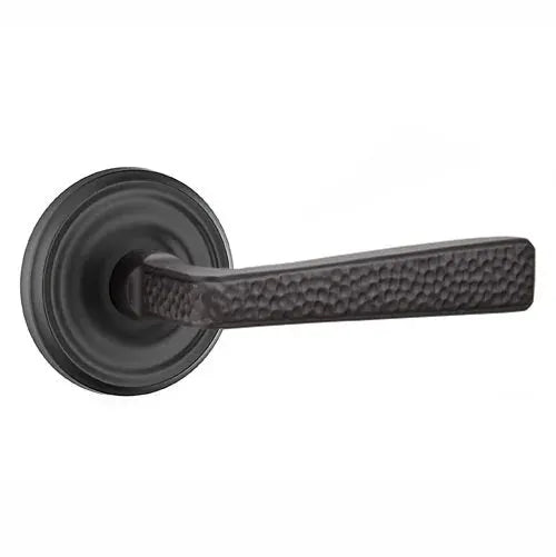Emtek Hammered Door Lever with Regular Rose by Emtek