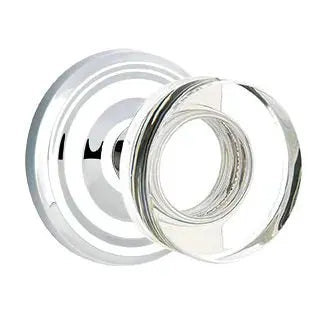 Emtek Modern Disc Glass Door Knob with Regular Rose by Emtek