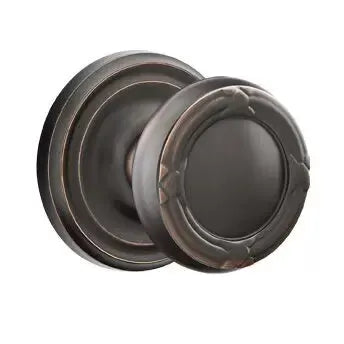Emtek Ribbon and Reed Knob with Regular Rose by Emtek