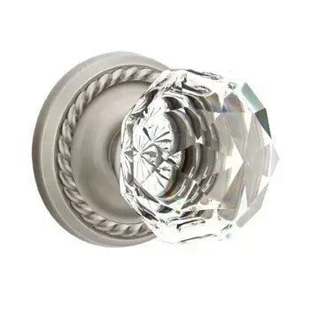 Emtek Diamond Door Knob with Rope Rose by Emtek
