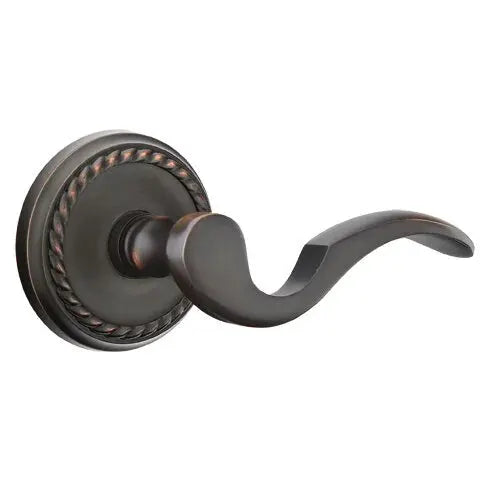 Emtek Cortina Door Lever with Rope Rose by Emtek