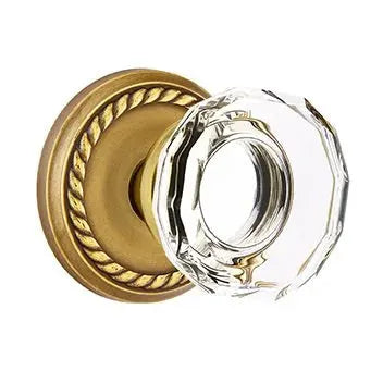 Emtek Lowell Door Knob with Rope Rose by Emtek