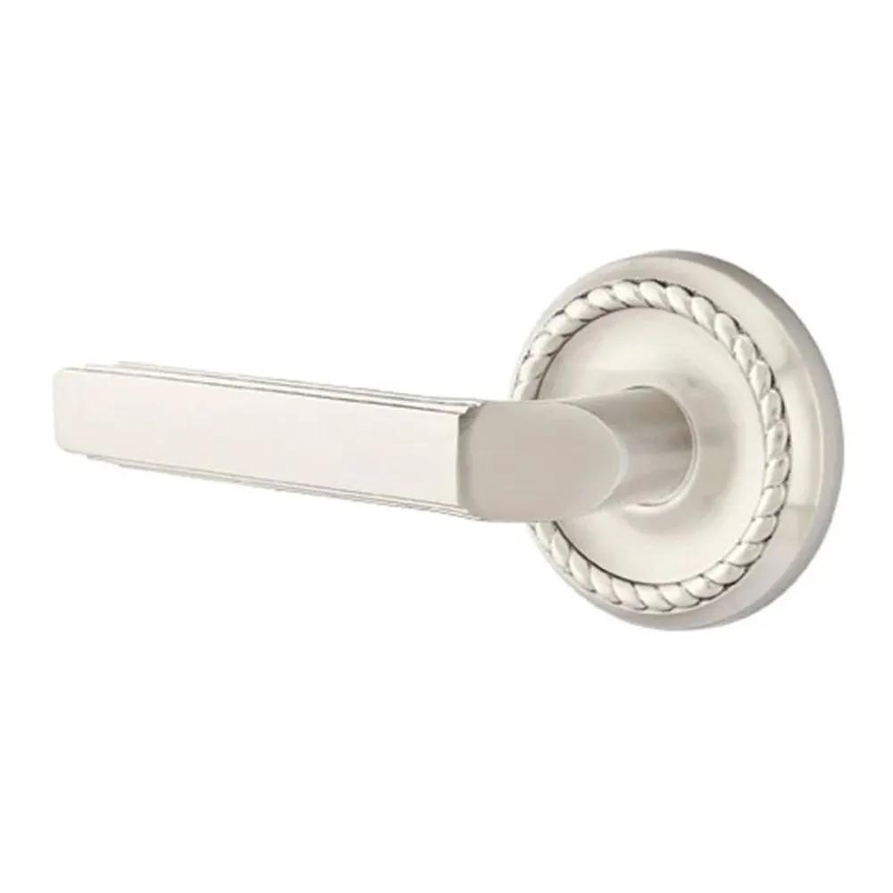 Emtek Milano Door Lever with Rope Rose by Emtek