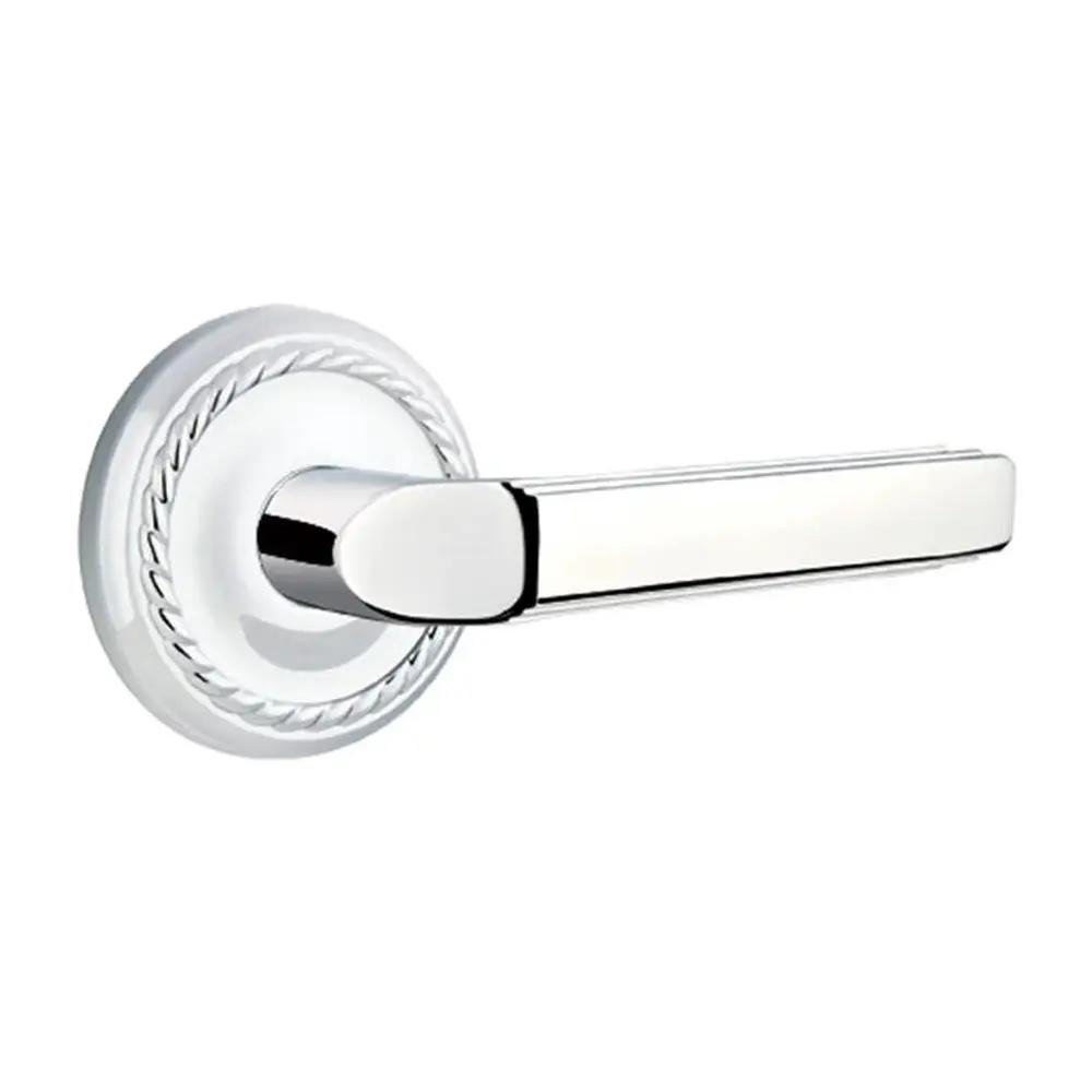 Emtek Milano Door Lever with Rope Rose by Emtek