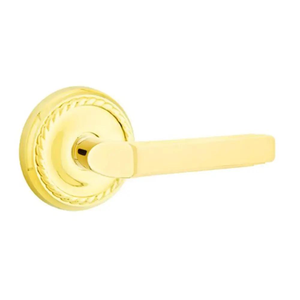 Emtek Milano Door Lever with Rope Rose by Emtek