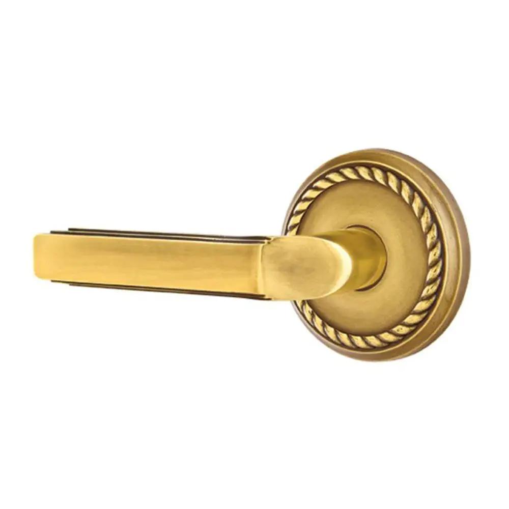 Emtek Milano Door Lever with Rope Rose by Emtek