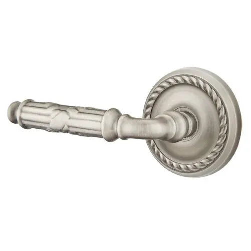 Emtek Ribbon and Reed Lever with Rope Rose by Emtek