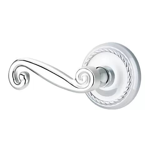 Emtek Rustic Door Lever with Rope Rose by Emtek