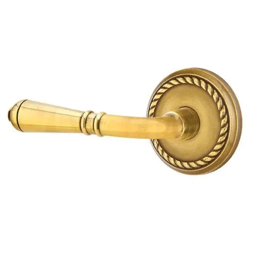 Emtek Turino Door Lever with Rope Rose by Emtek