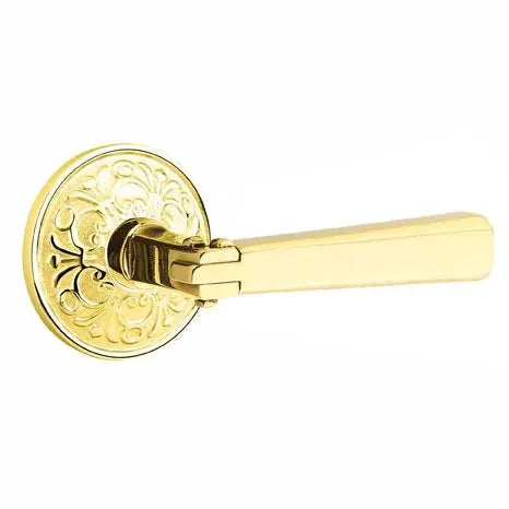 Emtek Arts and Crafts Door Lever with Lancaster Rose by Emtek