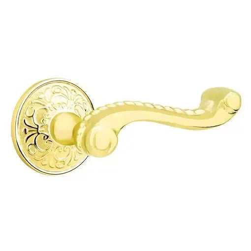 Emtek Rope Lever with Lancaster Rose by Emtek