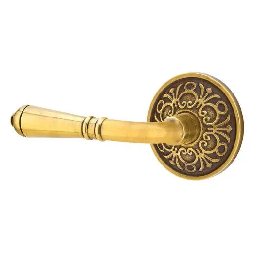 Emtek Turino Door Lever with Lancaster Rose by Emtek
