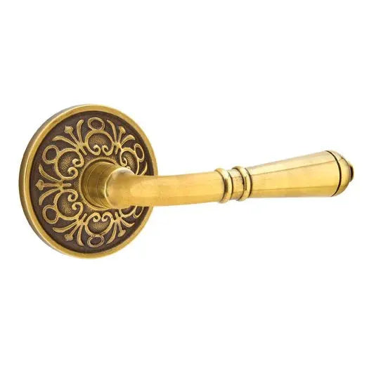 Emtek Turino Door Lever with Lancaster Rose by Emtek