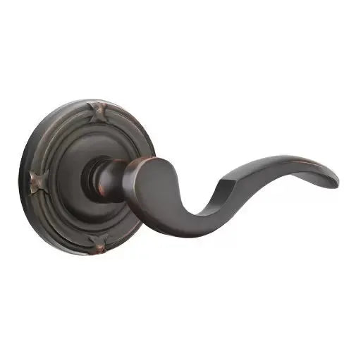 Emtek Cortina Door Lever with Ribbon and Reed Rose by Emtek