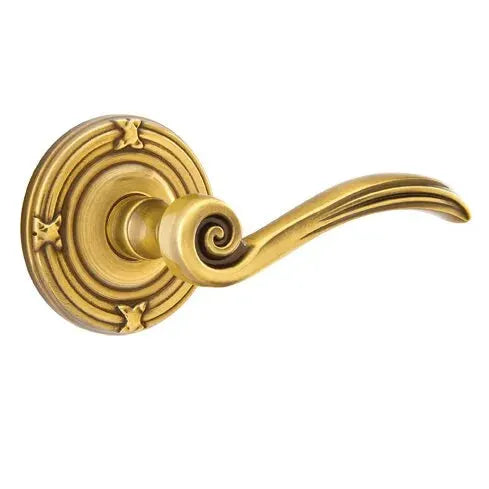 Emtek Elan Lever with Ribbon and Reed Rose by Emtek