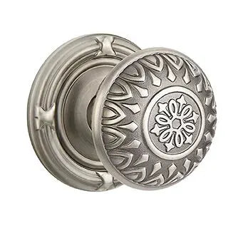 Emtek Lancaster Knob with Ribbon and Reed Rose by Emtek