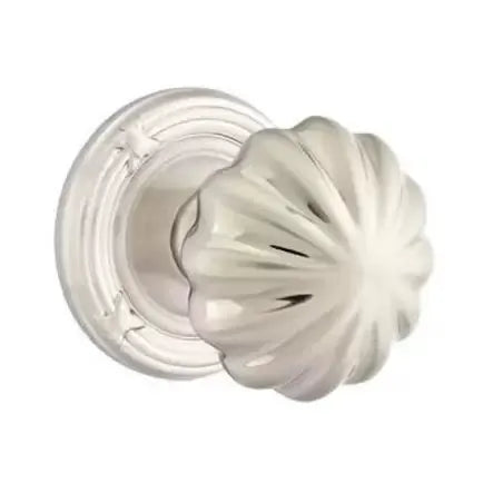Emtek Melon Door Knob with Ribbon and Reed Rose by Emtek