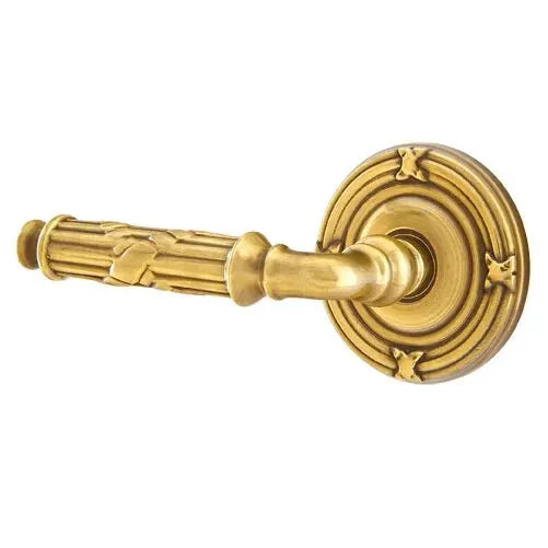 Emtek Ribbon and Reed Lever with Ribbon and Reed Rose by Emtek