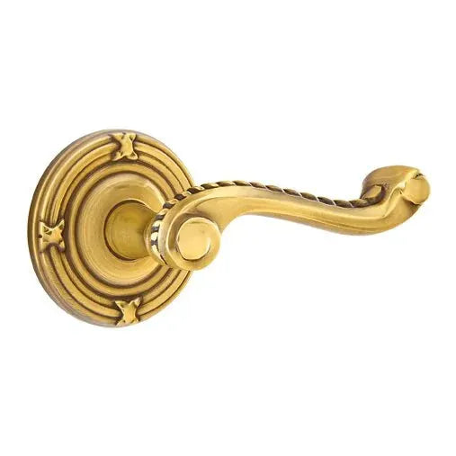 Emtek Rope Lever with Ribbon and Reed Rose by Emtek