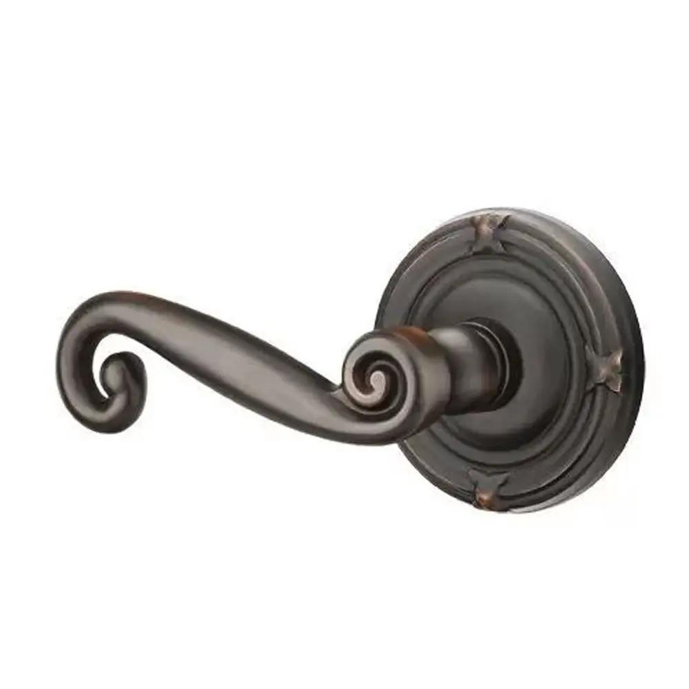 Emtek Rustic Door Lever with Ribbon and Reed Rose by Emtek