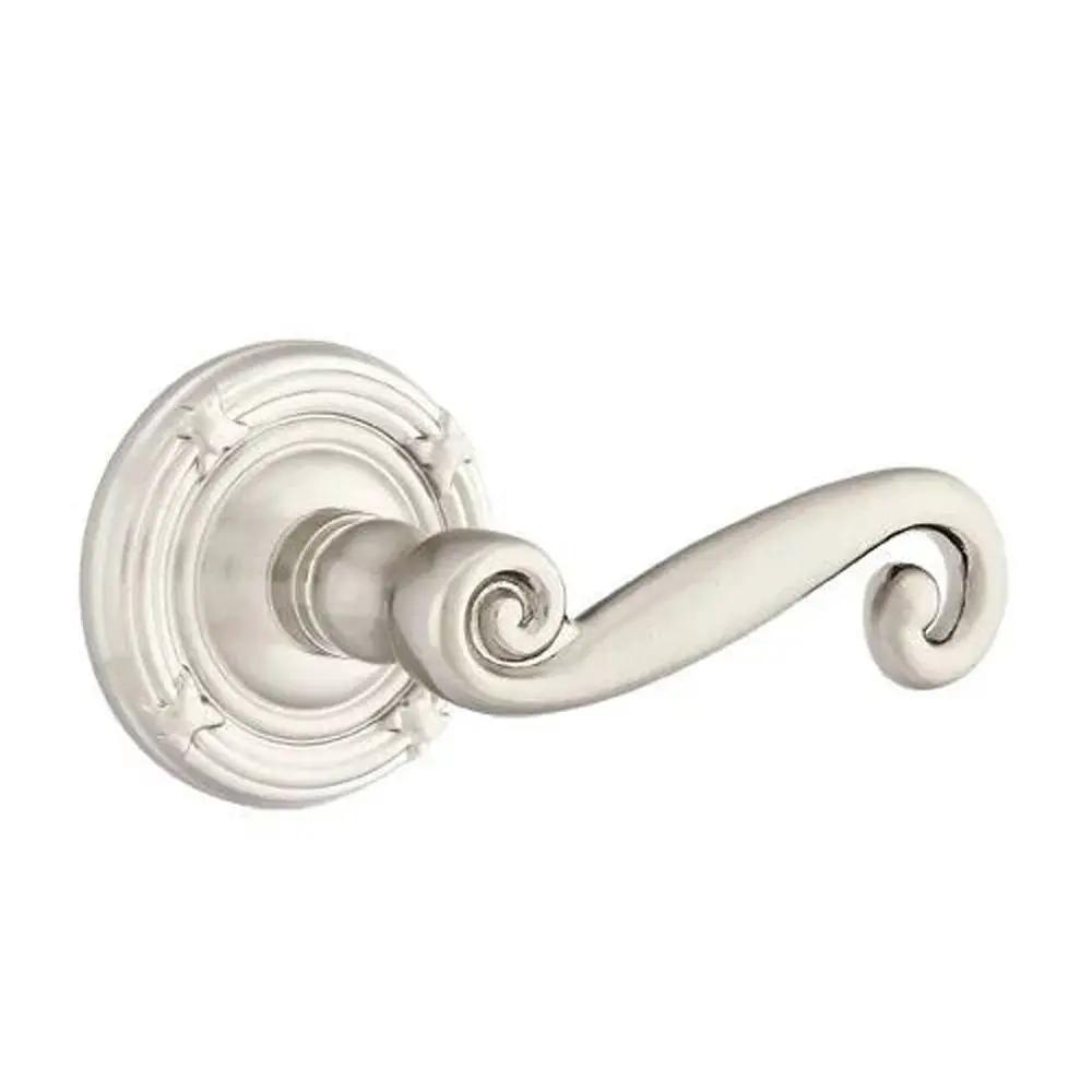Emtek Rustic Door Lever with Ribbon and Reed Rose by Emtek