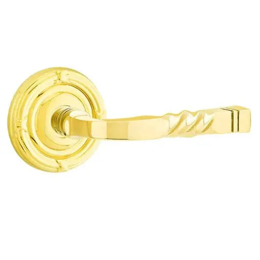 Emtek Sante Fe Lever with Ribbon and Reed Rose by Emtek