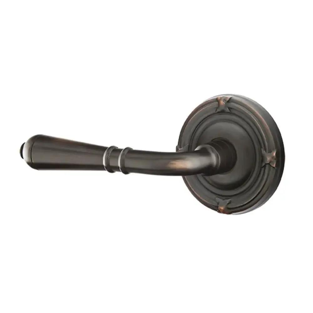 Emtek Turino Door Lever with Ribbon and Reed Rose by Emtek