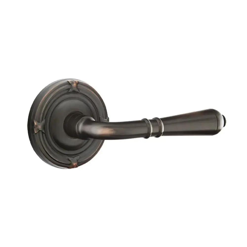 Emtek Turino Door Lever with Ribbon and Reed Rose by Emtek