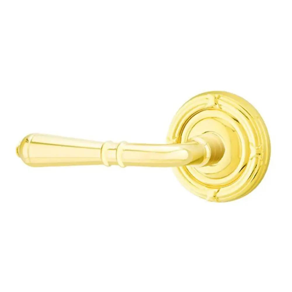 Emtek Turino Door Lever with Ribbon and Reed Rose by Emtek