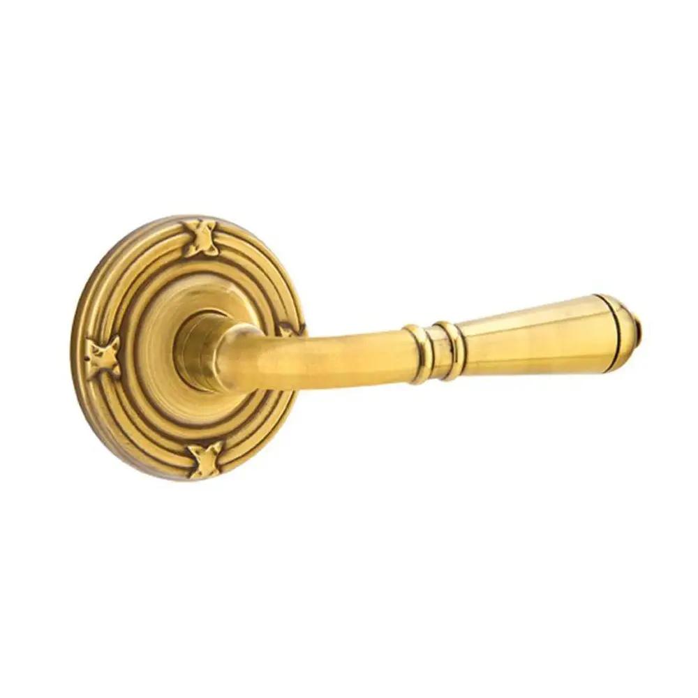 Emtek Turino Door Lever with Ribbon and Reed Rose by Emtek