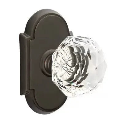 Emtek Diamond Door Knob with #8 Rose by Emtek
