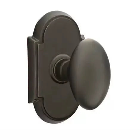 Emtek Privacy Egg Door Knob with #8 Rose by Emtek