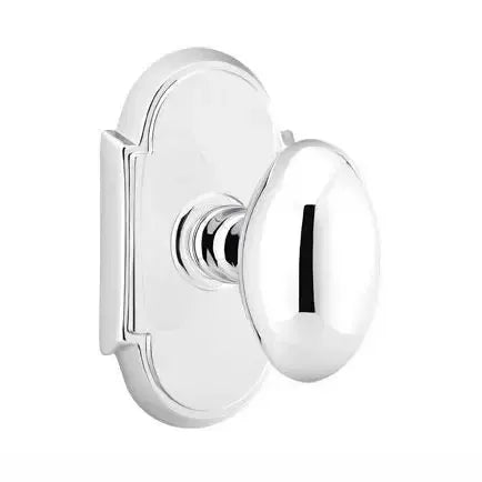 Emtek Privacy Egg Door Knob with #8 Rose by Emtek