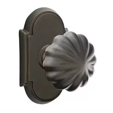 Emtek Melon Door Knob with #8 Rose by Emtek