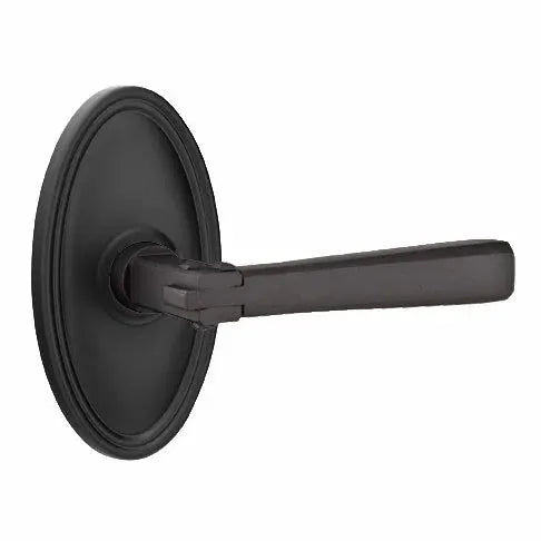 flat black door levers