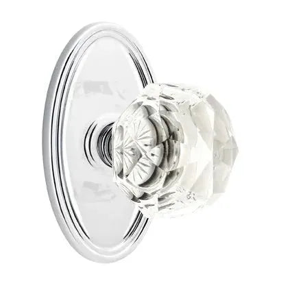 Emtek Diamond Door Knob with Oval Rose by Emtek