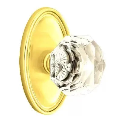 Emtek Diamond Door Knob with Oval Rose by Emtek