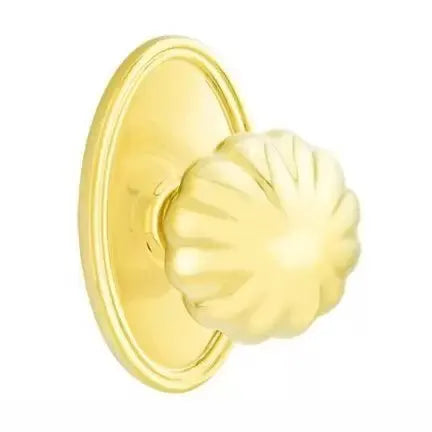 Emtek Melon Door Knob with Oval Rose by Emtek