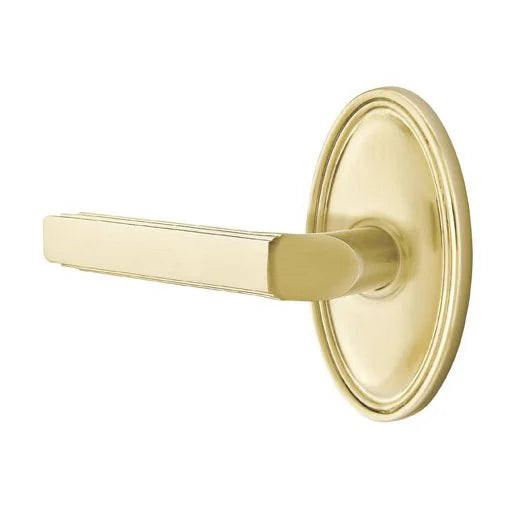 Emtek Milano Door Lever with Oval Rose by Emtek