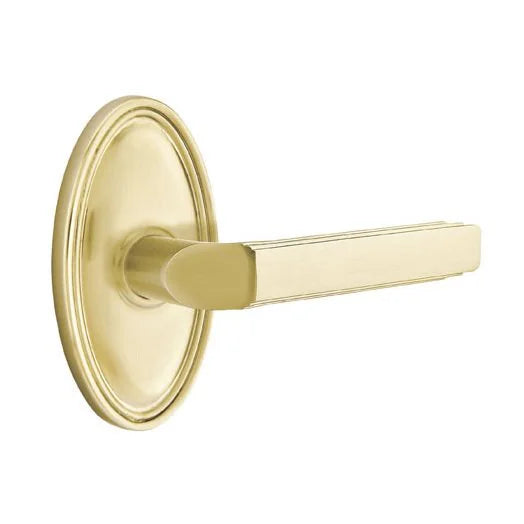Emtek Milano Door Lever with Oval Rose by Emtek
