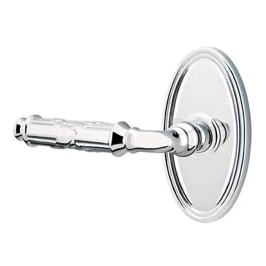 Emtek Ribbon and Reed Lever with Oval Rose by Emtek
