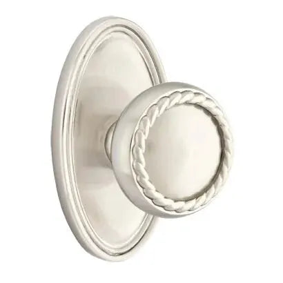 Emtek Rope Knob with Oval Rose by Emtek