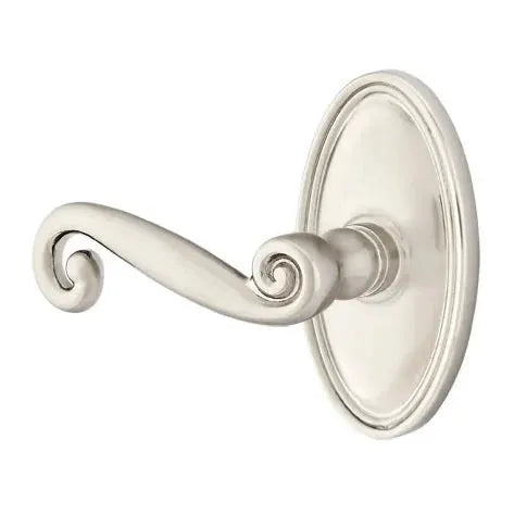 Emtek Rustic Door Lever with Oval Rose by Emtek