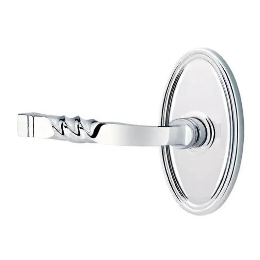 polished chrome door lever