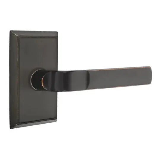 Emtek Aston Lever with Rectangular Rose by Emtek