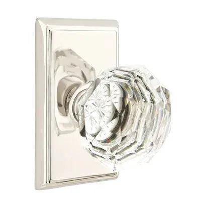 Emtek Diamond Door Knob with Rectangular Rose by Emtek
