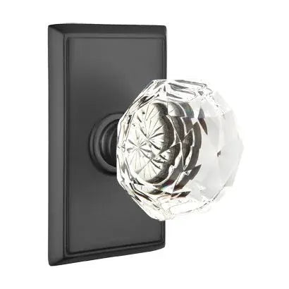 Emtek Diamond Door Knob with Rectangular Rose by Emtek
