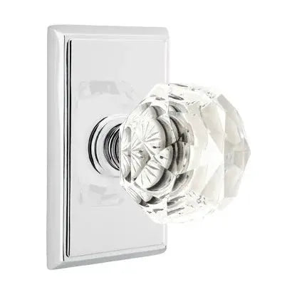 Emtek Diamond Door Knob with Rectangular Rose by Emtek